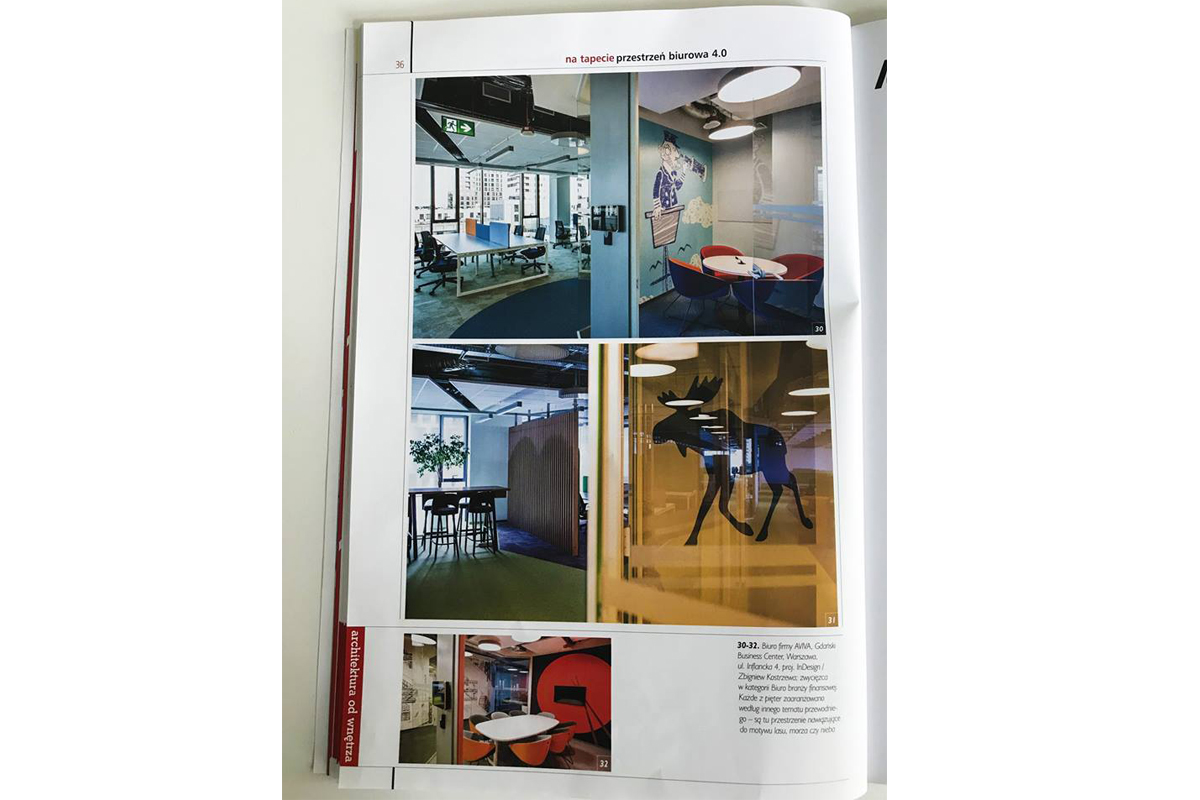 AVIVA - PROJEKT WYRÓŻNIONY W CBRE SUPERSTARS, W SZTUKA OD WNĘTRZA ARCHITEKTURY MURATOR